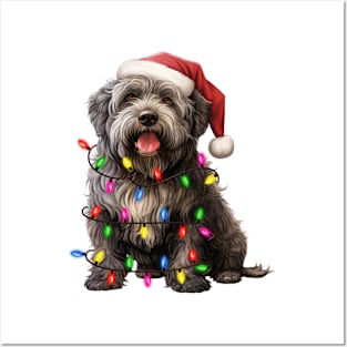 Christmas Bouvier des Flandres Posters and Art